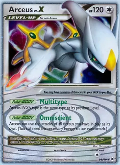 Kaart Arceus LV.X