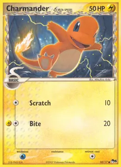 Kaart Charmander δ