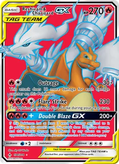 Kaart Reshiram & Charizard GX