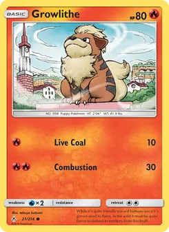 Kaart Growlithe