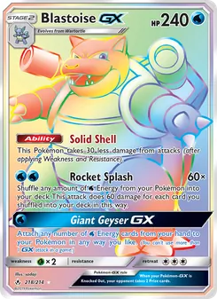 Kaart Blastoise GX