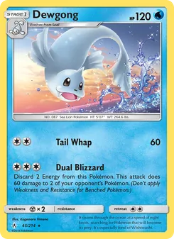 Kaart Dewgong
