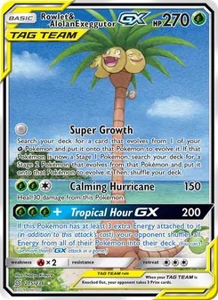 Kaart Rowlet & Alolan Exeggutor GX