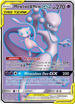 Kaart Mewtwo & Mew GX