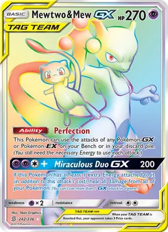 Kaart Mewtwo & Mew GX