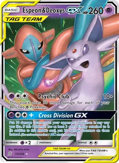 Kaart Espeon & Deoxys GX