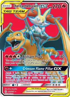 Kaart Charizard & Braixen GX