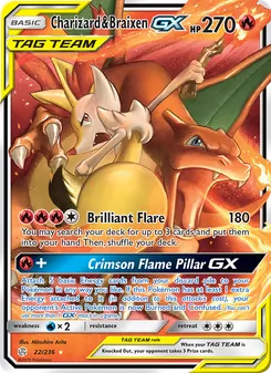 Kaart Charizard & Braixen GX