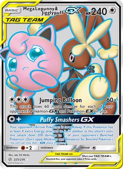 Kaart Mega Lopunny & Jigglypuff GX