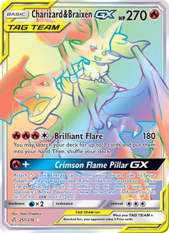 Kaart Charizard & Braixen GX