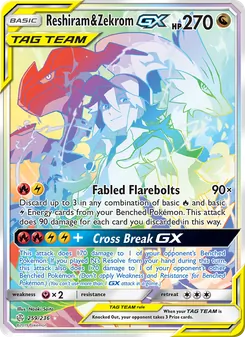 Kaart Reshiram & Zekrom GX