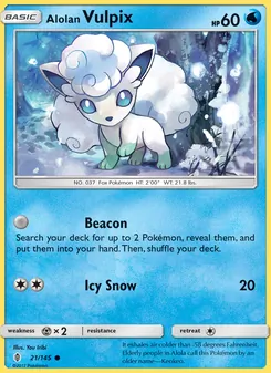 Kaart Alolan Vulpix