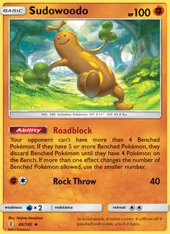 Kaart Sudowoodo