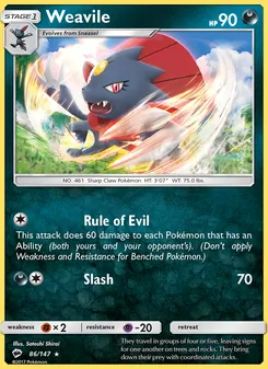 Kaart Weavile