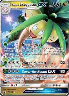 Kaart Alolan Exeggutor GX