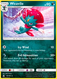 Kaart Weavile