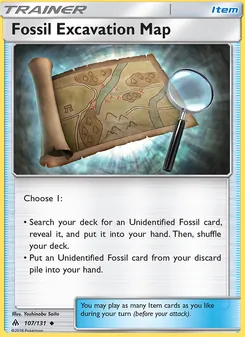 Kaart Fossil Excavation Map