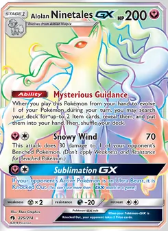 Kaart Alolan Ninetales GX