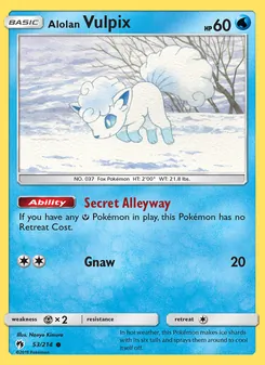 Kaart Alolan Vulpix