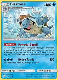 Kaart Blastoise