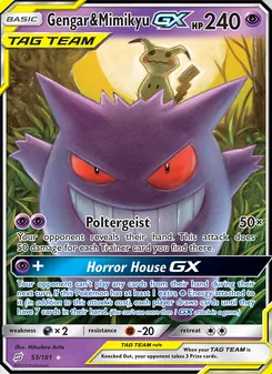 Kaart Gengar & Mimikyu GX