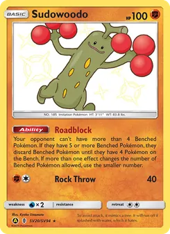 Kaart Sudowoodo