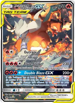 Kaart Reshiram & Charizard GX