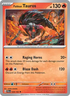 Kaart Paldean Tauros