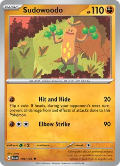 Kaart Sudowoodo