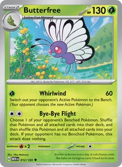 Kaart Butterfree