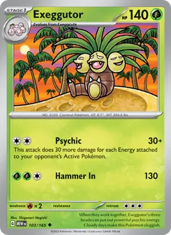 Kaart Exeggutor