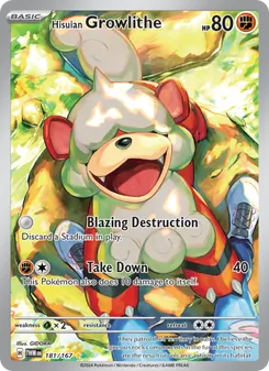 Kaart Hisuian Growlithe