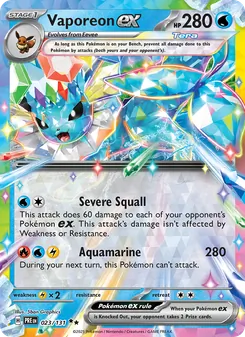 Kaart Vaporeon ex
