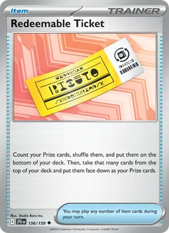 Kaart Redeemable Ticket