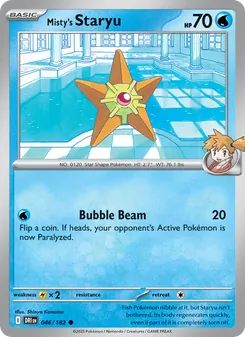 Kaart Misty's Staryu