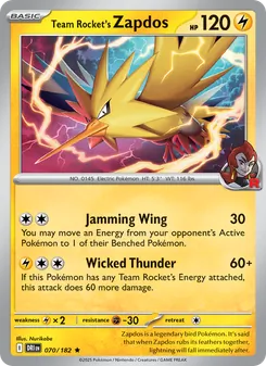 Kaart Team Rocket's Zapdos