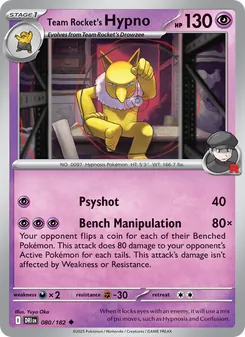 Kaart Team Rocket's Hypno