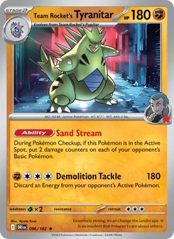 Kaart Team Rocket's Tyranitar