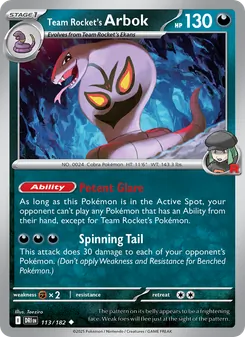 Kaart Team Rocket's Arbok