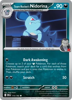 Kaart Team Rocket's Nidorina