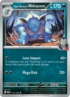 Kaart Team Rocket's Nidoqueen