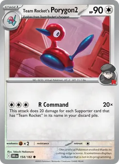 Kaart Team Rocket's Porygon2