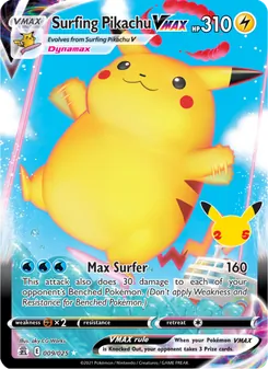 Kaart Surfing Pikachu VMAX