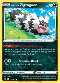 Kaart Galarian Zigzagoon