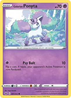 Kaart Galarian Ponyta