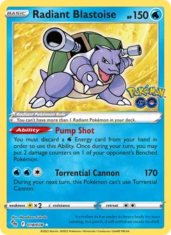 Kaart Radiant Blastoise