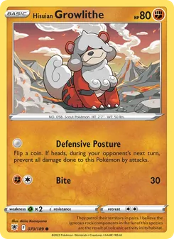 Kaart Hisuian Growlithe