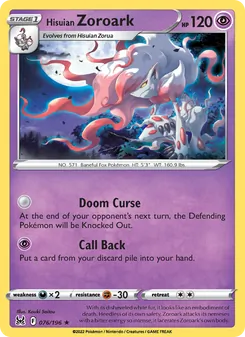 Kaart Hisuian Zoroark