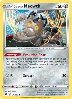 Kaart Galarian Meowth