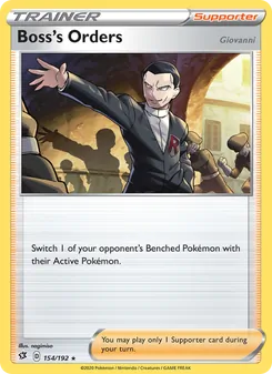 Kaart Boss's Orders (Giovanni)